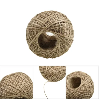 Джутовый канап с дължина 100 м/ ролка, лен кабел от естествена зебло, коноп въже в селски стил, опаковъчна хартия, конци, аксесоари за домашен интериор 