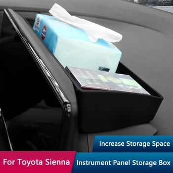 QHCP Кутия за съхранение на Арматурното табло на автомобила, тава за Централната Конзола, Органайзер за Екран, скрита почистване за Toyota Sienna, аксесоари за интериора