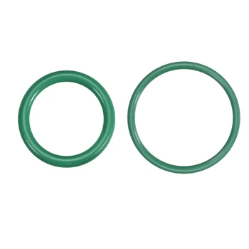 uxcell 10 бр. Уплътнителни пръстени от фторкаучука 29-41 mm OD 25-37 мм ID Ширина 2 мм и оборудване запечатване на уплътнението Зелен Цвят за Санитарно оборудване на Хидравлично