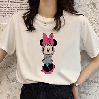 Тениска Дамски Disney Minnie Mouse Cos Vanellope Забавни Летни Блузи С Анимационни графики, Тениски Harajuku, Топла Тениска Harajuku, Директна доставка