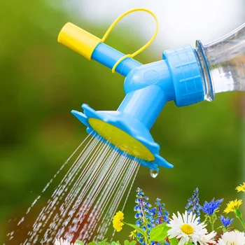 Разбрызгиватель вода за битови градина и цветни растения за поливане на цветя, разбрызгиватель за бутилки, лейка, 2 в 1, пластмасов накрайник за пръскане