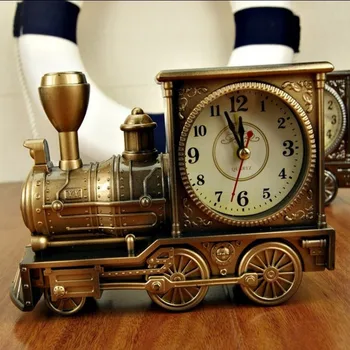 Античен часовник локомотив Модерен домакински alarm clock творчески cartoony alarm clock студентски Подаръци Украса