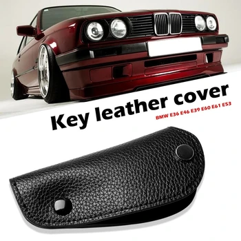 За BMW E36 E46 E39 E60 E61 E53 Калъф за ключове От Изкуствена кожа Личи Защитен Калъф Калъф за ключове на BMW Автоаксесоари Оформление на автомобили