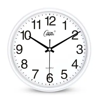Бели 26-сантиметрови енергоспестяващи часовници с скок в секунда, simple стенни часовници, мультяшные кварцови Часовници за всекидневна, модерни, тихи стенни часовници