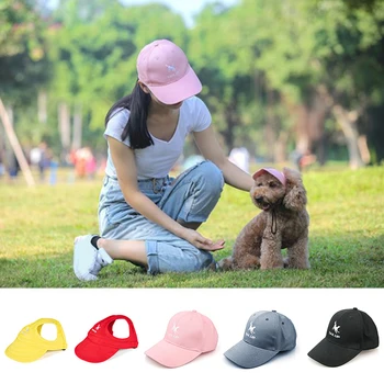Шапки за домашни любимци, прекрасни слънчеви шапки за кучета, Износостойкая шапка за малки кученца, летни Слънчеви шапки за улицата, Универсални обикновена Оксфордские шапки