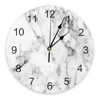 Стенен часовник с мраморна текстура, модерен Дизайн, Декорация на всекидневна, Кухня, Тихи часове, домашен Декор