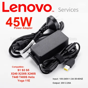 LENOVO Оригинален 45 W захранващ Адаптер 20 В 2.25 A За лаптоп, Съвместима с Ультрабуком S1 S3 S5 X240 X230S X240S T440 T400S Helix Yoga 11E