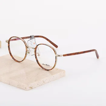 Рамки за очила контрастни цветове, ретро метал от чист титан, височина, персонализирани дизайнерски мъжки и дамски очила st4a
