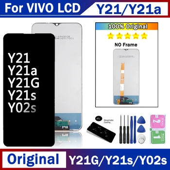 Оригинален За Vivo Y01 Y02s Y21a Y21G LCD сензорен дисплей, Дигитайзер, Замяна За Vivo Y21 V2111/Y21S V2110 LCD