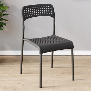 Минималистичные трапезни столове за тераса с метални крака Безплатна Доставка, Штабелируемое стол за отдих, модерна пластмасови мебели Cadeiras за спестяване на пространство