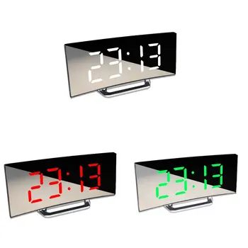 Slr цифров часовник с led подсветка с голям екран, безшумен будилник, Украса за масата, спални, къщи, Енергоспестяващи часовници за съхранение на данни