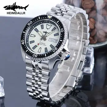 Heimdallr Мъжки автоматичен часовник със сапфир стъкло, Механични часовници, Светещи 200 м Водоустойчив Японски часовници NH36A с механизъм Diver