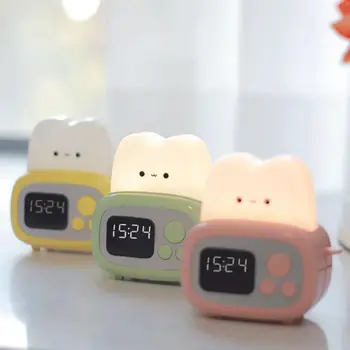 Сладък хлебопечка, аларма, време на сън, USB Акумулаторна лампа, малка странична масичка, настолен часовник с аларма, подаръци за рожден Ден, празнични подаръци