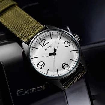 Водоустойчив мъжки кварцов часовник SINOBI, стилни часовници, минута, секунда, опростен дизайн, 44 мм, циферблат, модерен ръчен часовник за мъже