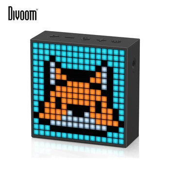 Divoom Timebox Evo Bluetooth Преносима Колонка с Часовник-Будилник Програмируеми Led Дисплей за Масата За Създаване на Пиксел Графики и Уникален Подарък