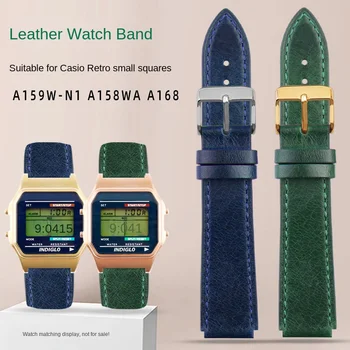 За Casio G-Shock AE-1200WH/1300/1000/ A159 A158 A168 каишка от естествена кожа с катарама от неръждаема Стомана, мъжки ретро-каишка за часовник, Гривна