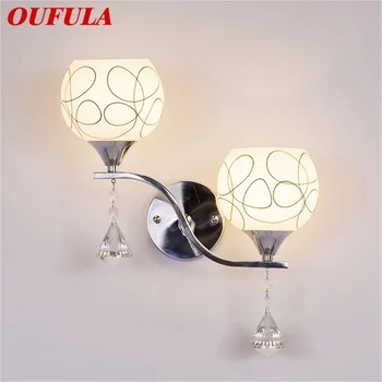 Стенни лампи OUFULA Модерен led лампа с две лампи, просто декоративна лампа за дома, хол