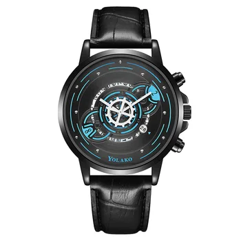 2023 Нови Модни мъжки луксозни кожени ръчни часовници, мъжки спортни армейските ежедневни кварцови часовници в стил милитари за подарък, Relogio Masculino Clock
