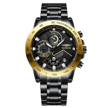2023 Нови мъжки Спортни часовници кварцов МЪЖКИ часовник Модерен мъжки часовник с класически стоманена каишка, водоустойчив светещи бизнес ръчен часовник