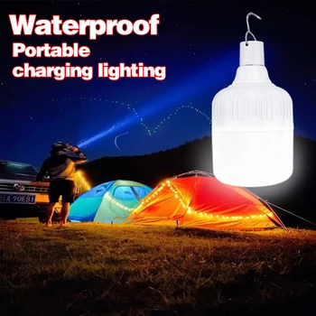 Преносима лампа за палатка, акумулаторен фенер, барбекю, кемпинговая лампа, външна лампа, USB, led предупредителни светлини за тераса, веранда, градина.