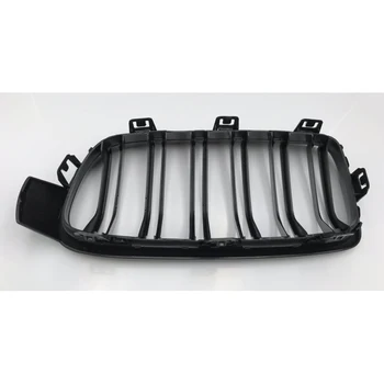 1 чифт лъскави черни решетки за предните бъбреците, двойна линия решетки, резервни части за ремонт на решетки за за BMW 3-series F30 F31 F35 2012-2017