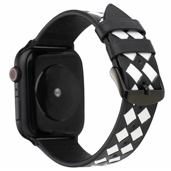 Гривна от кожени ленти, съвместим с Apple Watch 4 5 band 38 мм 40 мм 42 мм 44 мм Гривна за iWatch Strap Series 5 4 3 2 1 каишка