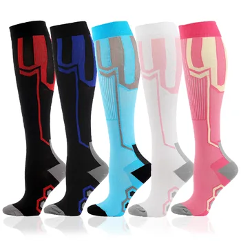 МОХИТО/ 1 чифт нови компрессионных чорапи за мъже и жени, поддържащи хайвер, компресия чорапи до коляното за хранене, колоездене, бягане, атлетика
