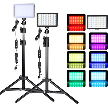 Led Комплект Осветление За Видео С Поставка За Статив 4 Цветни RGB Филтри За Видео Потоковая Студийная Стрелба