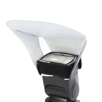 Светлоотразители за фотовспышек 2 в 1 Сребристо-бял лещи флаш софтбокс за екшън камери на Nikon, Sony