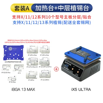 Платформа за Подгряване на iX5 Ultra MECHANIC iX5Ultra Платформа За Реболлинга Средна Рамки за Монтиране на Дънната Платка, За iPhone, X-14 Pro Max