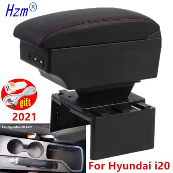 За Hyundai i20 скоростна подлакътник за Hyundai i20 2021 2022 скоростна автомобилния подлакътник Детайли на интериора кутия централна конзола с USB аксесоари