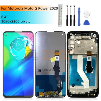За Motorola Moto G Power 2020 LCD дисплей, сензорен дисплей, дигитайзер, сглобени с рамка, резервни части за дисплея на Moto G Power