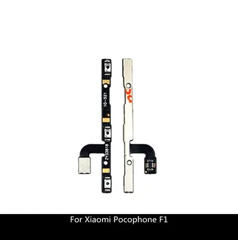 За Xiaomi Pocophone F1 Нов бутон за включване изключване за увеличаване на звука Poco F1 преминете лента гъвкав кабел, Резервни части