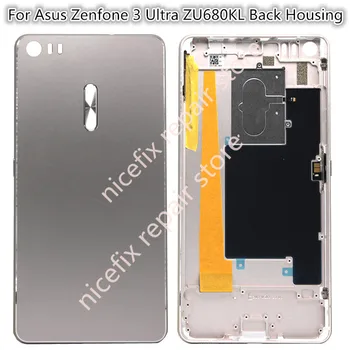 Делото на отделението за батерията, делото на отделението за батерията на Asus Zenfone 3 Ultra ZU680KL, задната част на кутията, безплатна доставка + инструменти