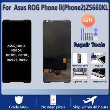 За Asus OEM ROG Phone II Phone2 ZS660KL LCD екран възли, корпус от докосване на стъкло, LCD дисплей I001D оригиналния черен