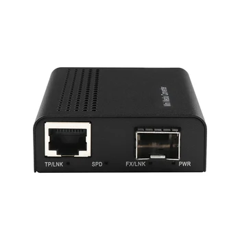 Автономен оптичен Ethernet mini 10G SFP + медиаконвертер
