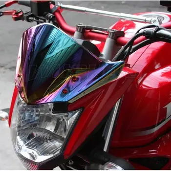 Мотоциклет Предното Стъкло, Предното стъкло За 2014 2015 2016 2017 2018 Yamaha FZ16 Fi V2.0 FZ FZ 16-S FZS S 150 Черен Иридий