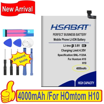 Най-добрата марка, 100% нова батерия с капацитет 4000 mah батерии за HOMTOM H10