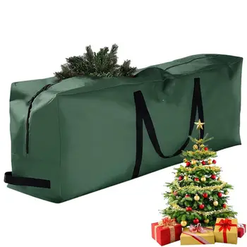 Чанта за съхранение на празнични украси за Коледа, Чанта за съхранение на коледната елха с дръжки за носене, прахоустойчив голям контейнер за съхранение