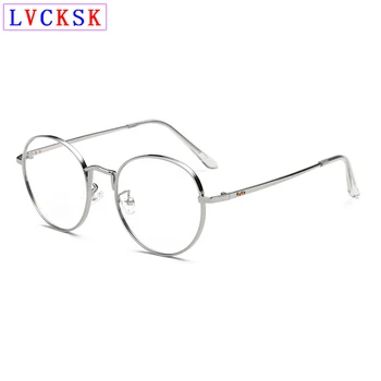 Реколта кръгли прозрачни очила от неръждаема стомана, дамски, мъжки слънчеви очила, рамки за очила при късогледство, оптични очила по рецепта, 4 цвята