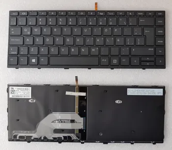 Новата Латинска клавиатура за лаптоп HP Probook 440 G5 430 G5 445 G5 840 G3 с подсветка черен цвят за лаптоп (95% НОВА)