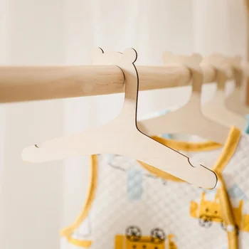 Детска дървена закачалка за дрехи, Органайзер за съхранение на детски дрехи, закачалка за дрехи, блузи, гъба, закачалка за палта