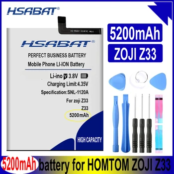 Батерия на мобилния телефон HSABAT 5200 mah батерии за HOMTOM ZOJI Z33