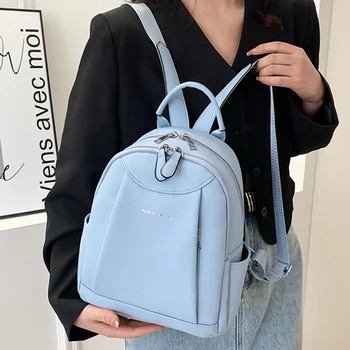 Луксозен Брендовый нов дизайн на малък женски раница от изкуствена кожа, дамски чанта на рамото за момичета, училищна чанта, модерен дамски чанти