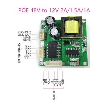 48 POE PD модул 12v 1A/1.5 A/2A 5V2.4A/4A 15 Вата/18 W/25 W 100 М POE Сплитер POE Инжектор захранващ Адаптер за монитор врата на камерата