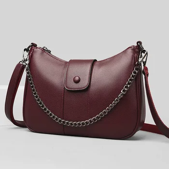 2021 Лятна нова луксозна дамска чанта, кожена качествена чанта-месинджър през рамо, ежедневни модерен класически дамски чанта трябва