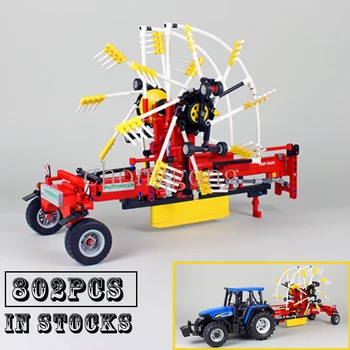 НОВИЯТ модел на ферма в мащаб 1:17, жътварка Pottinger TOP 762C, трактор, градивен елемент, играчка модел за отдалечен монтаж, подарък за момче на рожден ден