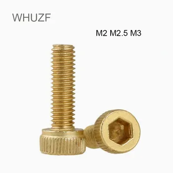 WHUZF Безплатна Доставка 20/50 бр DIN912 [M2 M2.5 M3] Винтовете с шестоъгълни Глави от Чиста Мед C006 Високо Качество 2021 Гореща Разпродажба