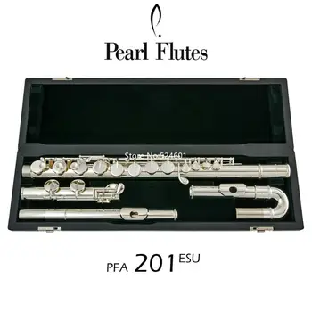 Хит на продажбите, перлена альтовая флейта-PFA-201ESU, Извити върхове, характеристика на полиграфическото 16 клавиши, затворена дупка, G Tune, albata с калъф