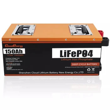 Cloud Energy 12v 150ah lifepo4 акумулаторна батерия сам lithium за вилочных мотокари lifopo4 small fosfet lifep04 по цени lifepo